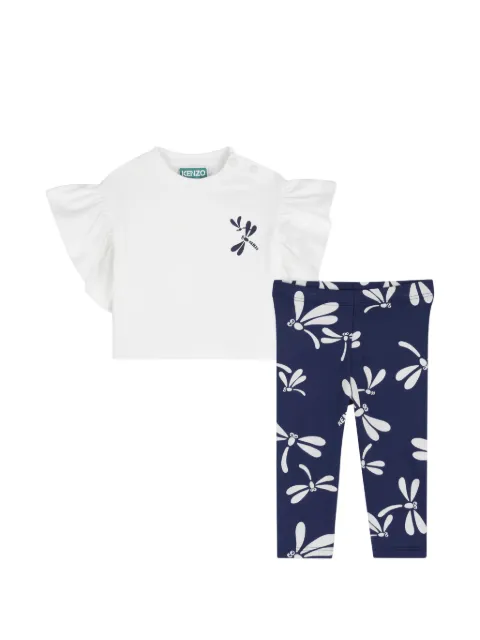 Kenzo Kids dragonfly-print leggings and T-shirt set 