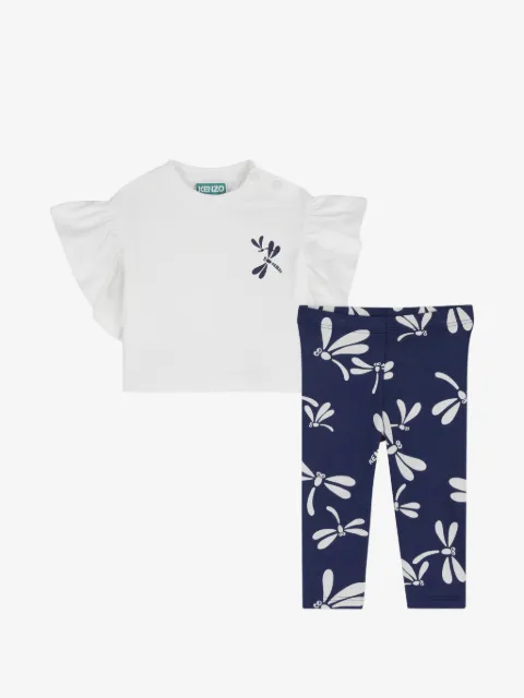 Kenzo Kids dragonfly-print leggings and T-shirt set 
