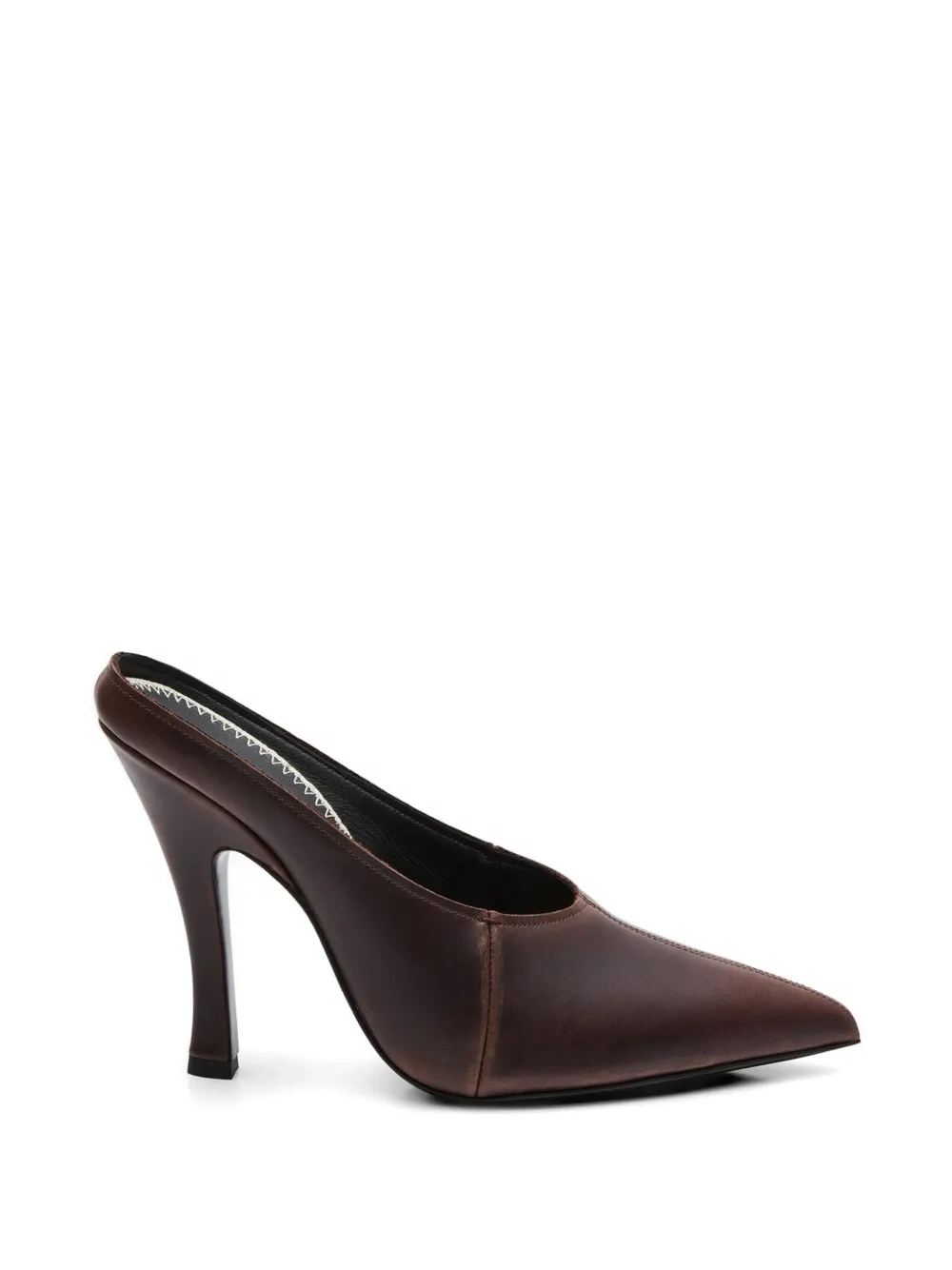 Magda Butrym point-toe leather mules - Marrone