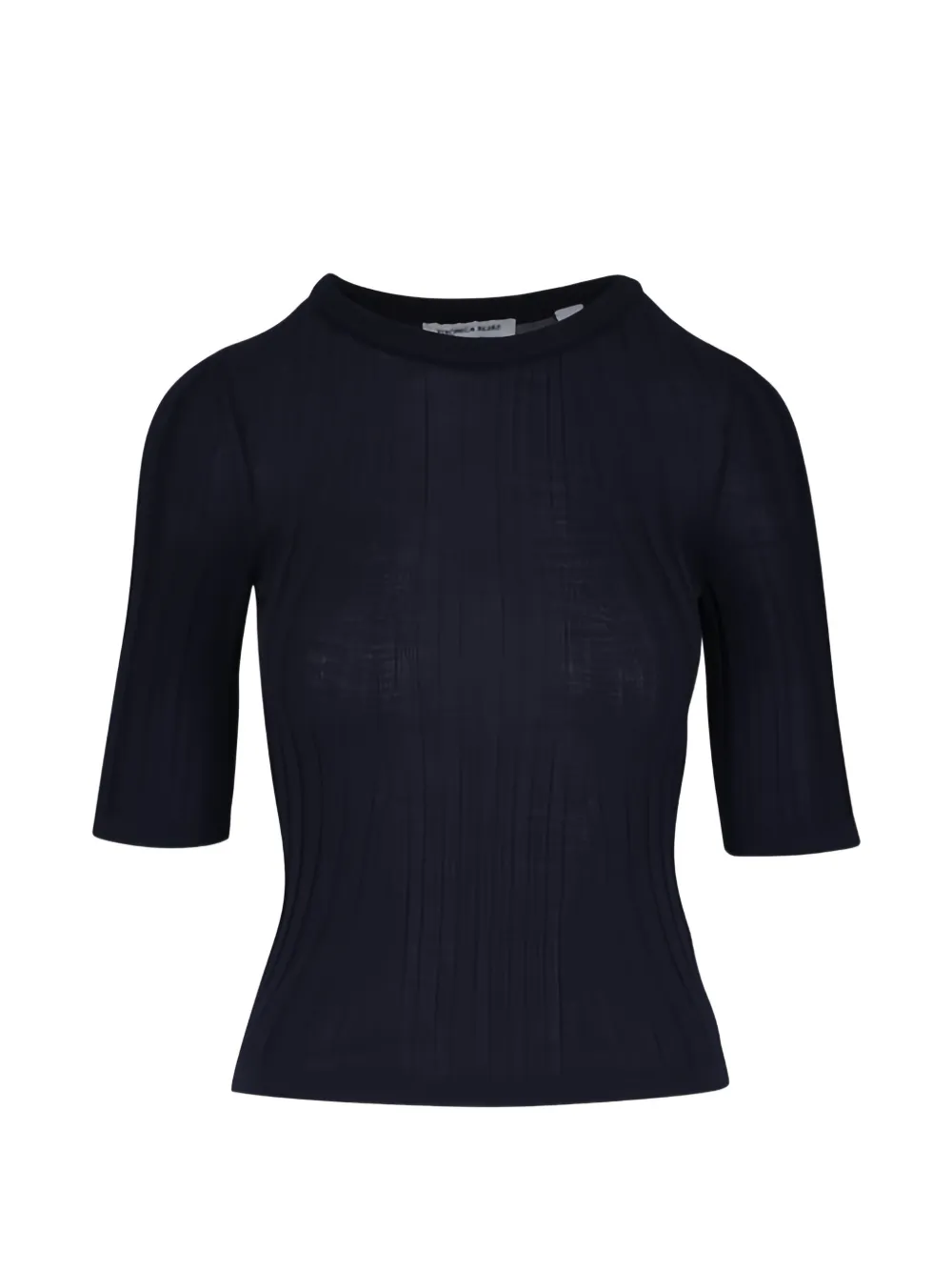 Veronica Beard ribbed short-sleeve top - Blau