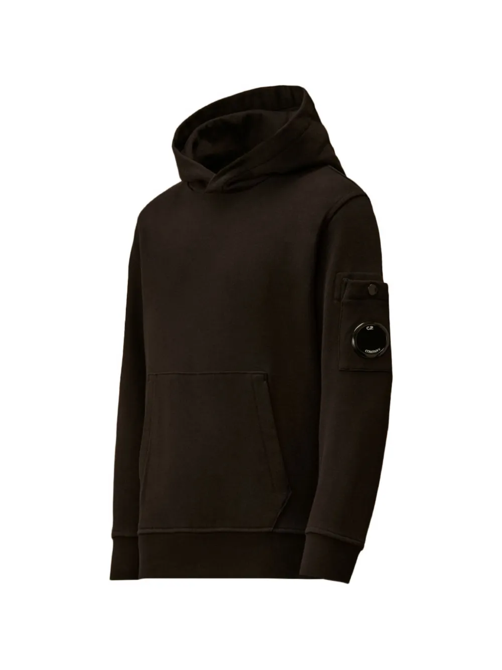 C.P. Company Kids Hoodie met logopatch Zwart