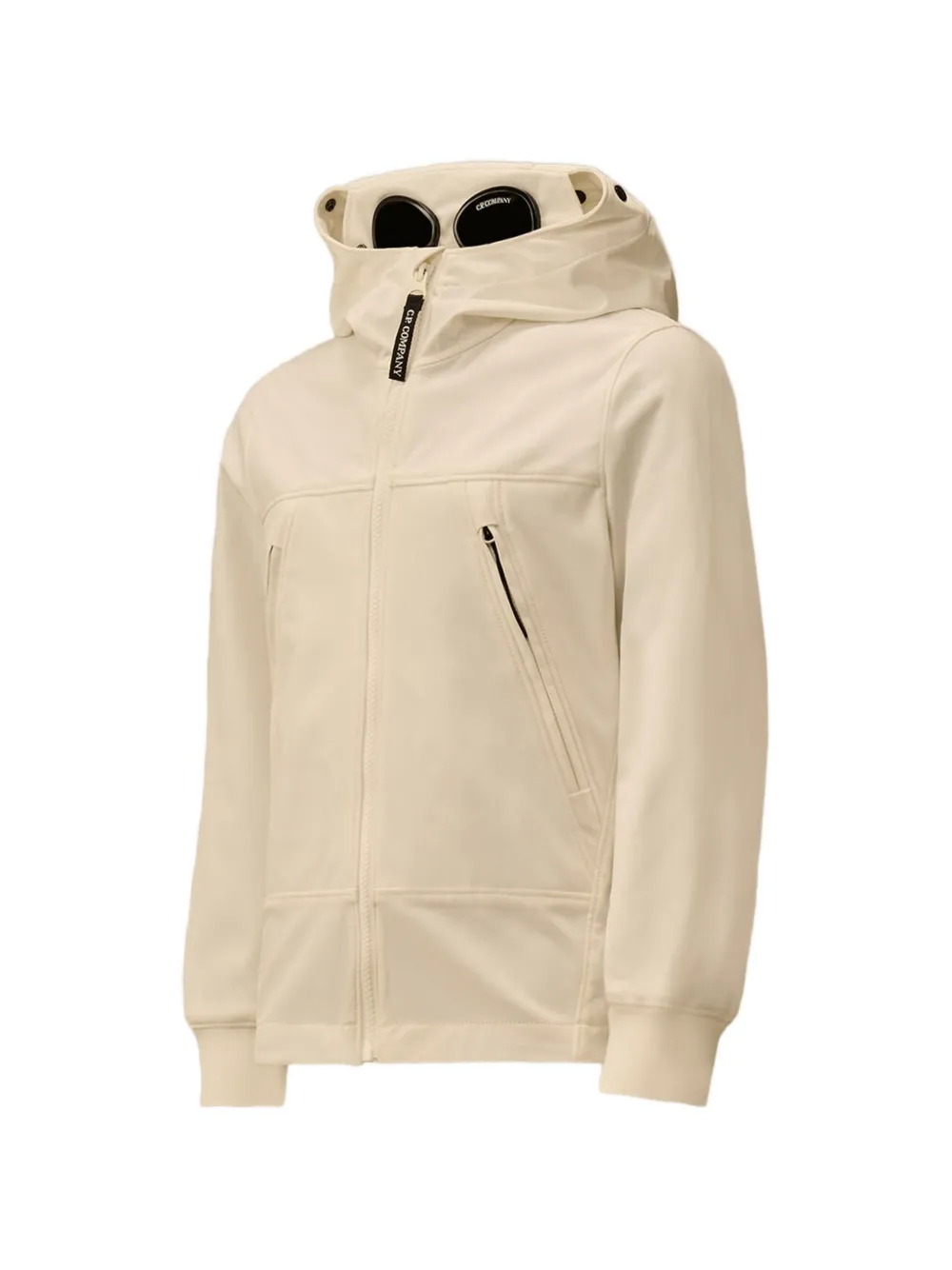 C.P. Company Kids Shell-R jack met capuchon en rits Beige