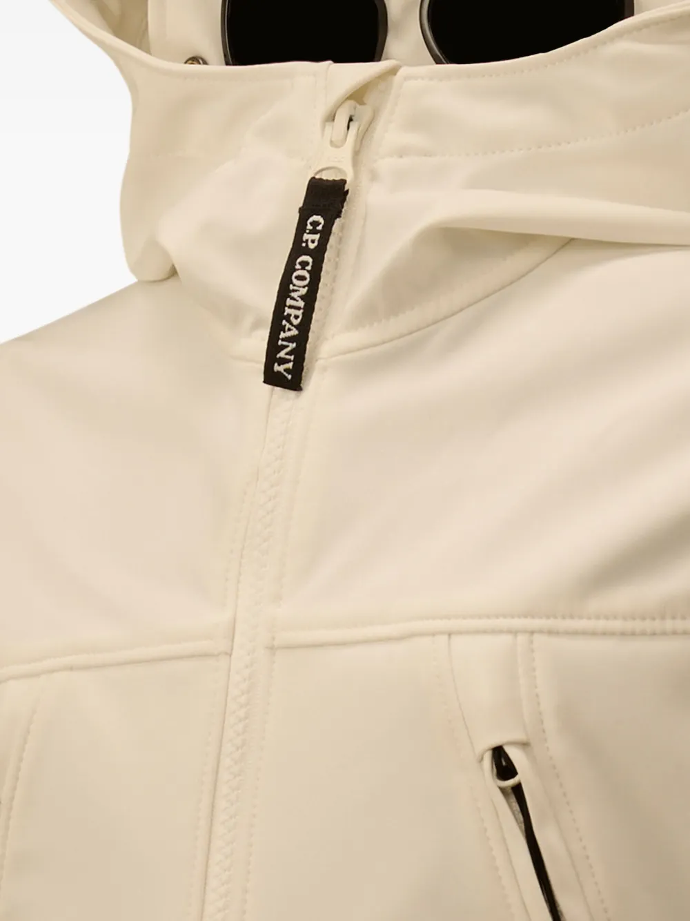 C.P. Company Kids Shell-R jack met capuchon en rits Beige