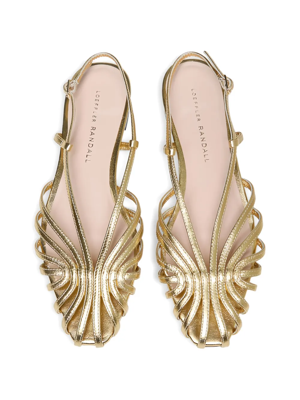 Loeffler Randall Devon slingback sandals Goud