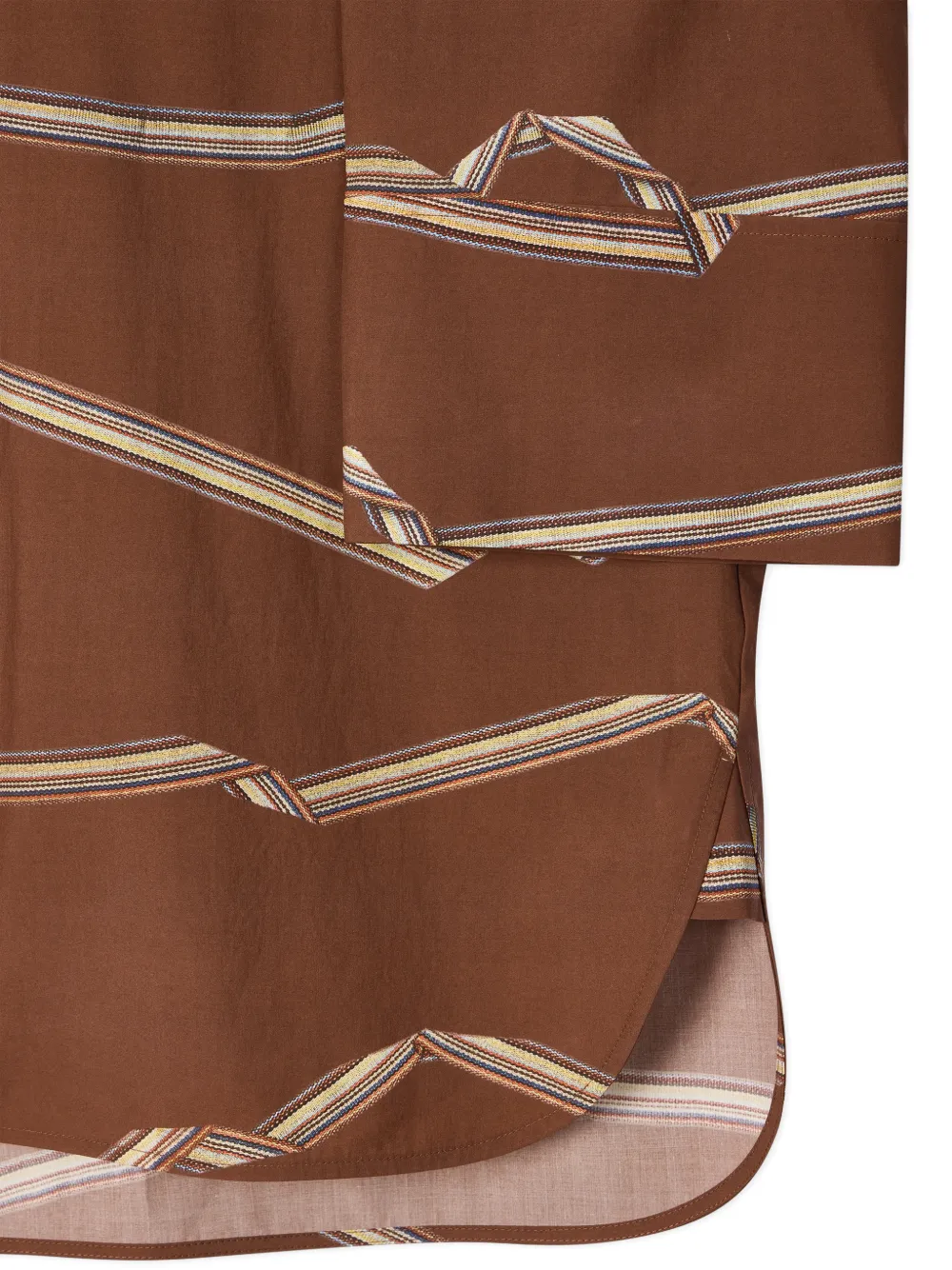 Paul Smith Signature Stripe Button-up Shirt In Brown