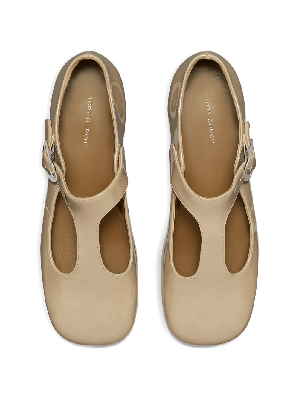 Tory Burch Violet T-strap ballet flats Beige