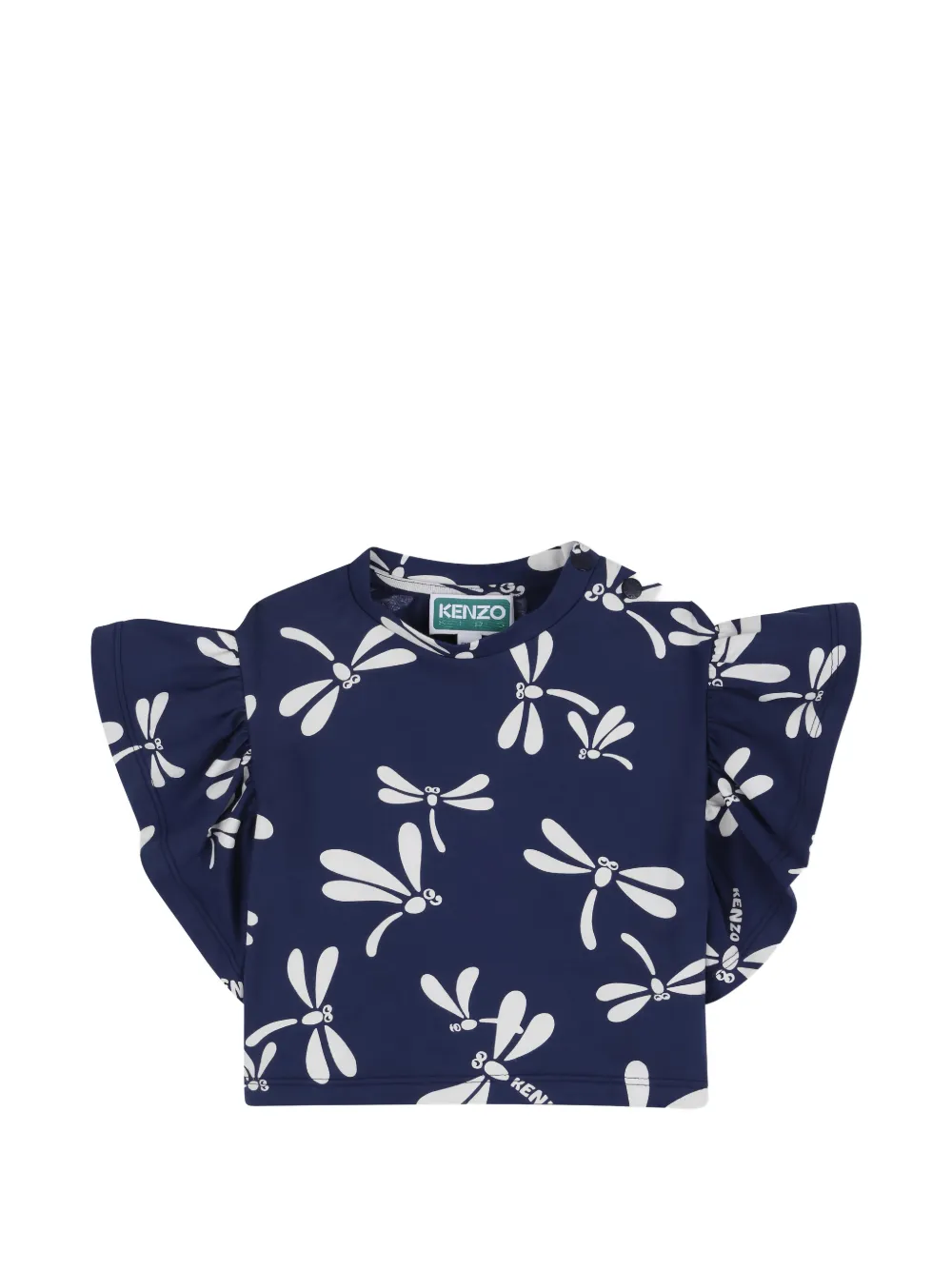  Kenzo Kids Set De Bermudas Estampadas - Azul 