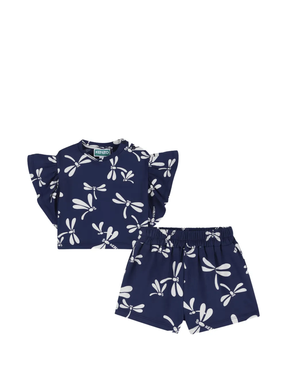 Kenzo Kids printed shorts set - Blu