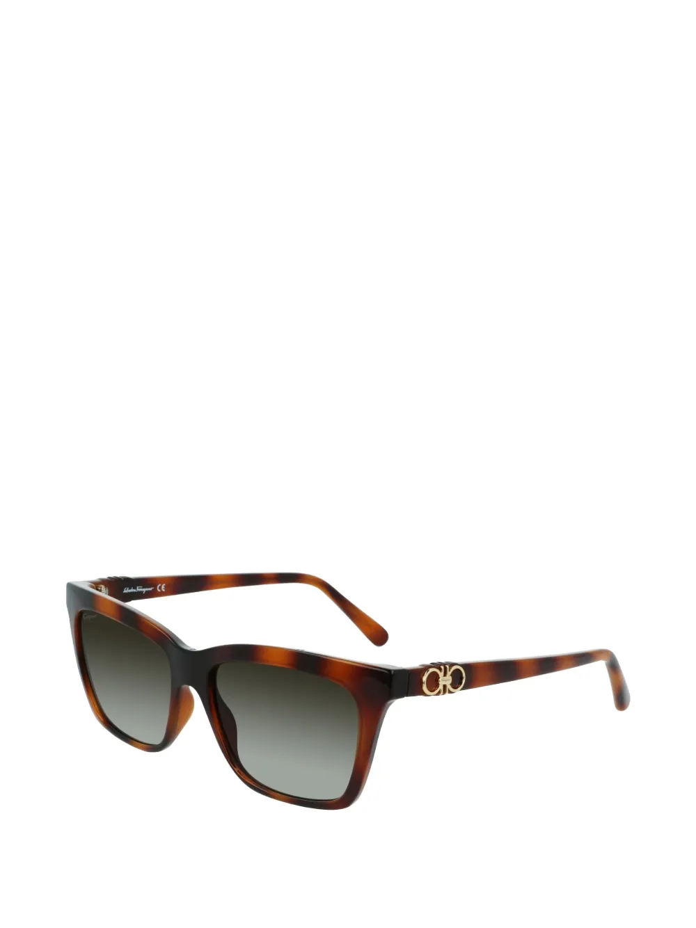 Ferragamo Bril met vierkant montuur Bruin