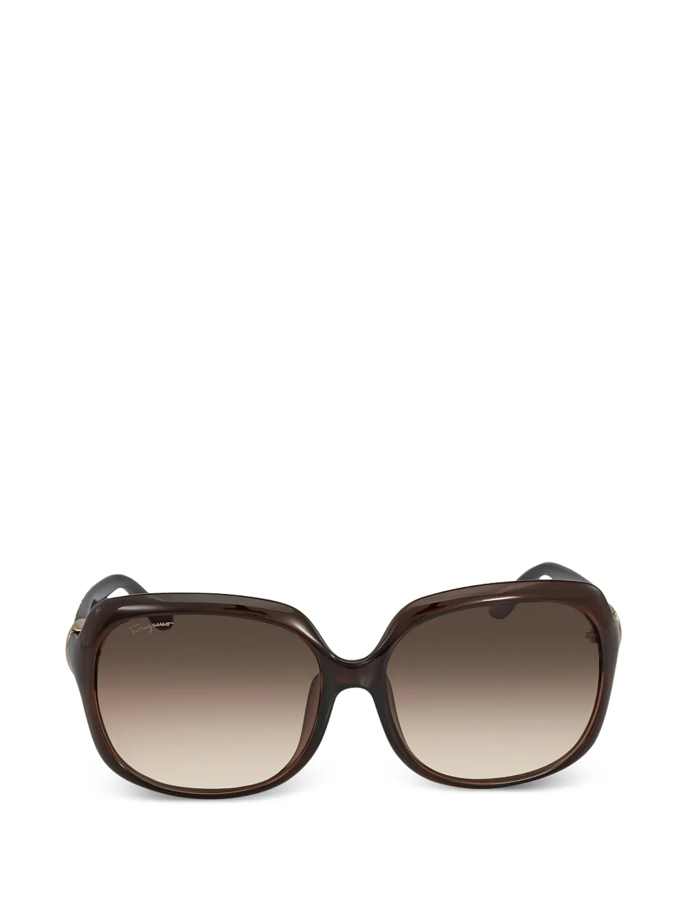 Ferragamo square-frame sunglasses - Braun