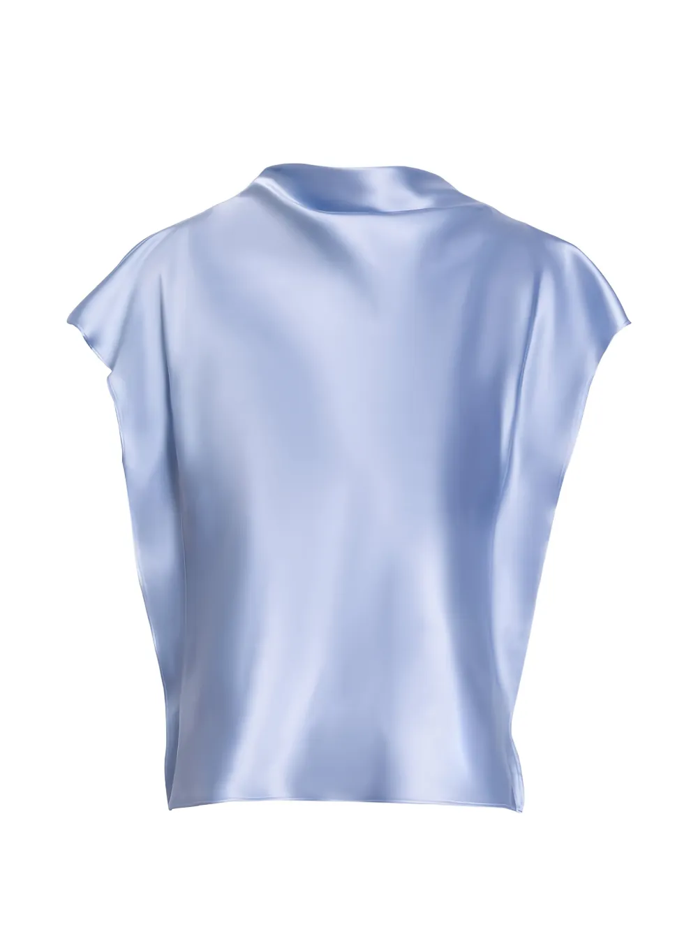 Tanya Taylor Adrien draped-neck blouse - Blu