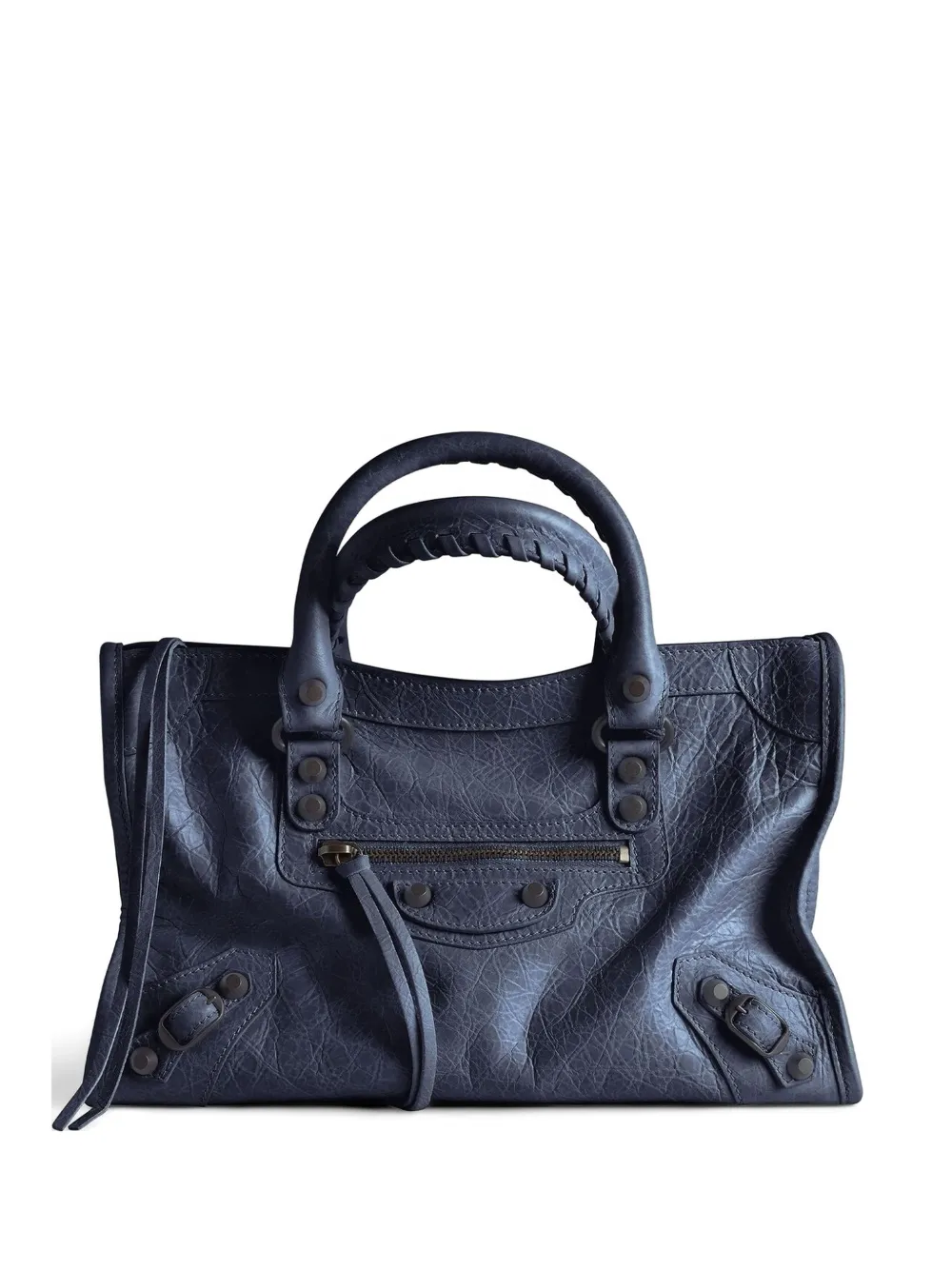 Balenciaga small Le City braided-handle tote bag - Blu