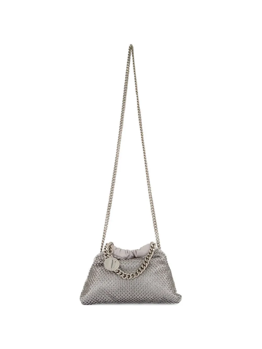 Stella McCartney mini Falabella crystal-mesh shoulder bag - Argento