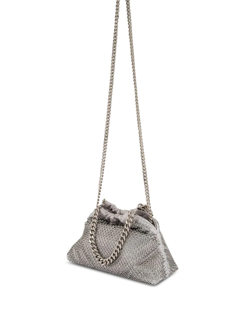 Stella McCartney Falabella mini-schoudertas met mesh en kristallen Zilver