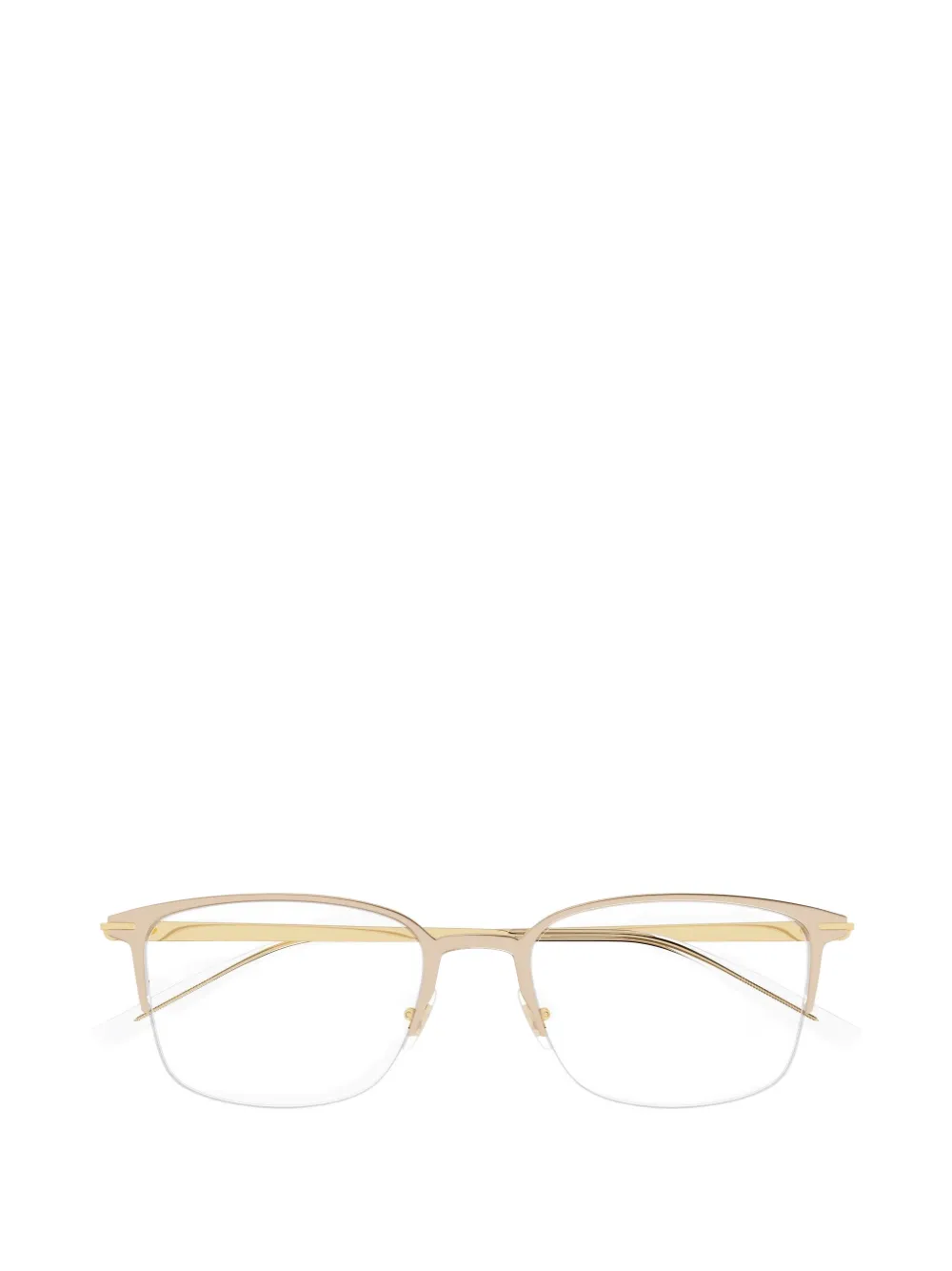 Montblanc square-frame half-rim glasses - Oro