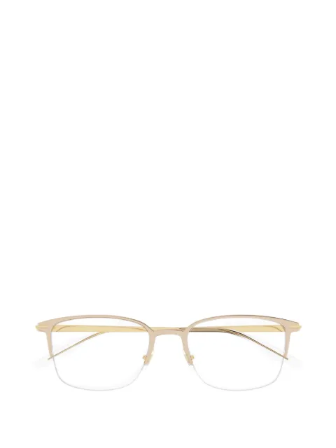 Montblanc square-frame half-rim glasses 