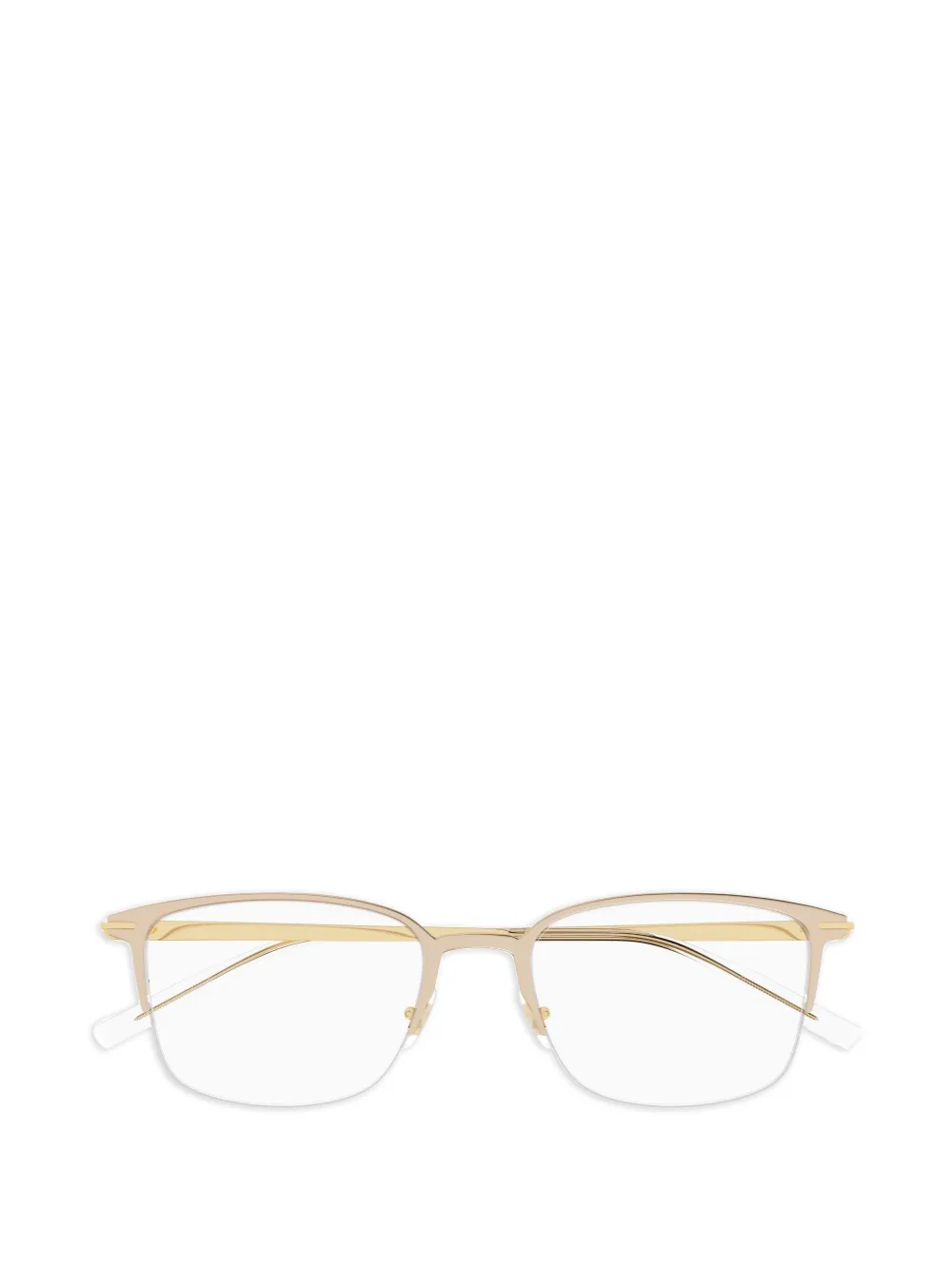 Montblanc square-frame half-rim glasses - Oro