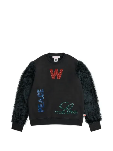 Walter Van Beirendonck fur-trim freedom sweater