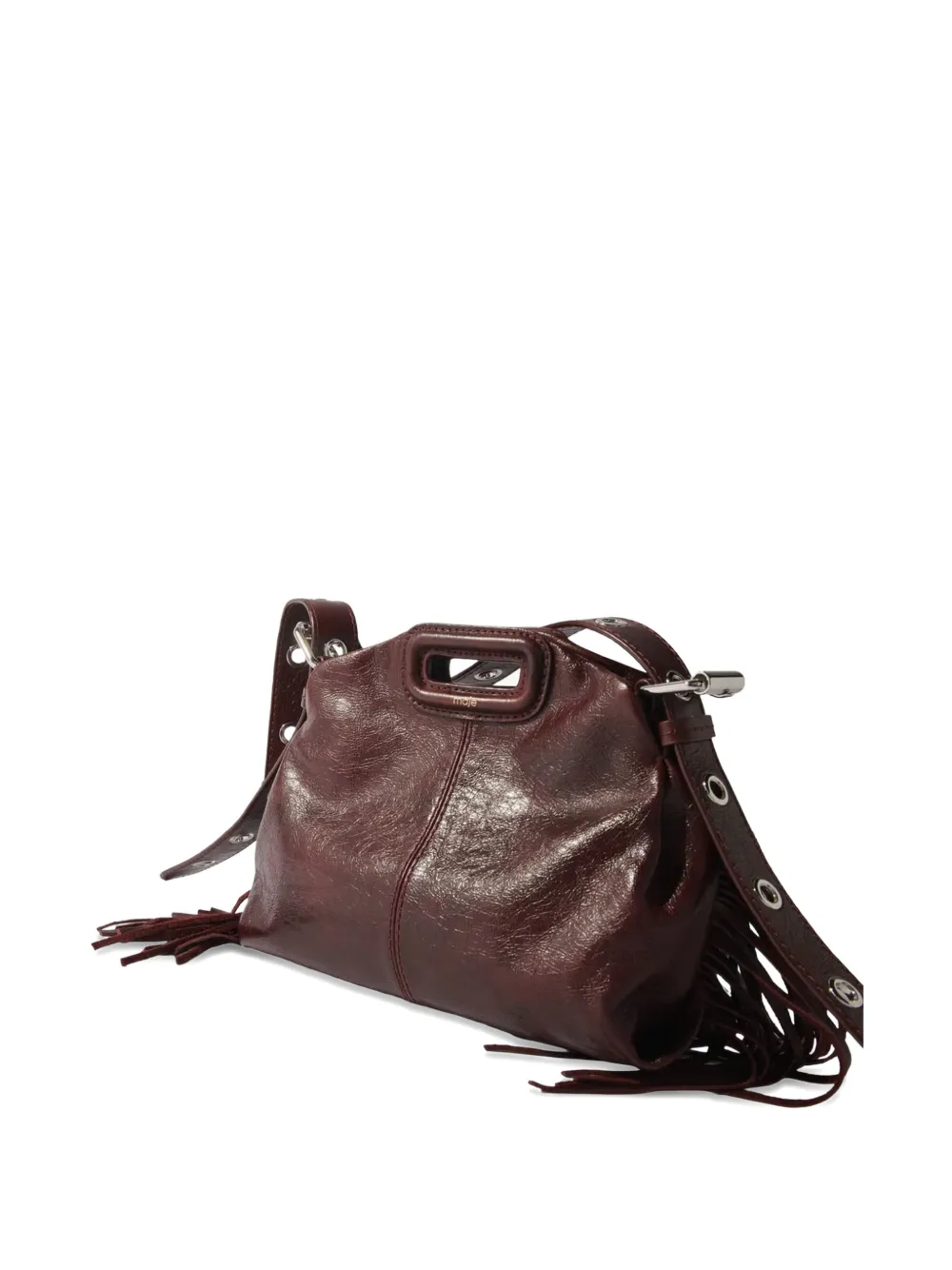  Maje Bolso Mini Con Flecos - Rojo 