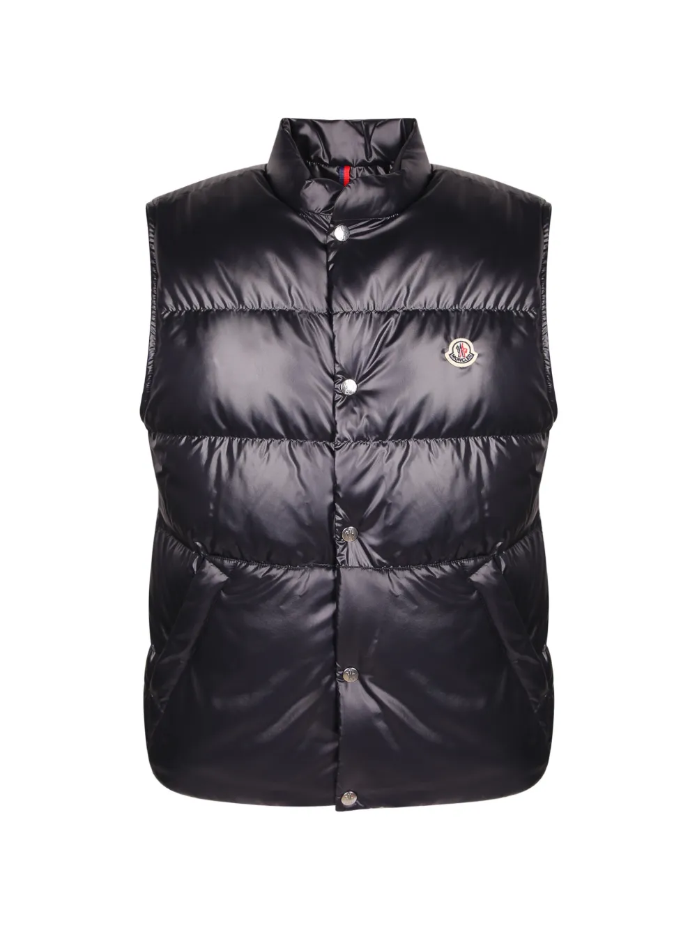 Moncler Steppweste mit Logo-Applikation - Schwarz