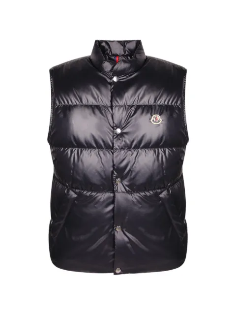 Moncler Gilet trapuntato con applicazione logo
