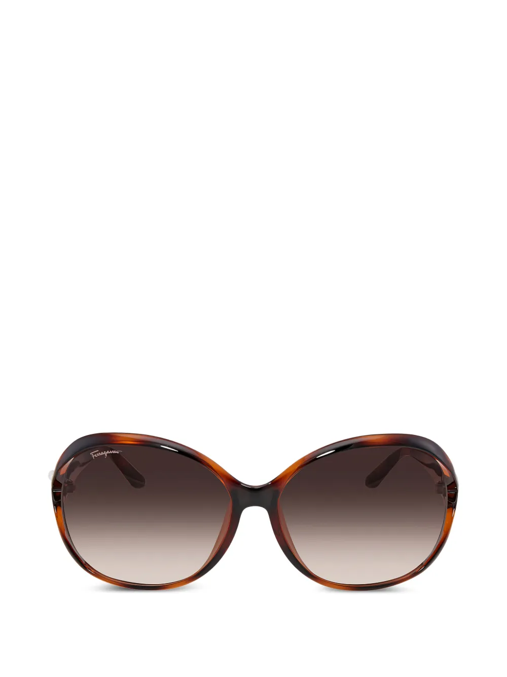 Ferragamo Eyewear oval-frame sunglasses - Marrone