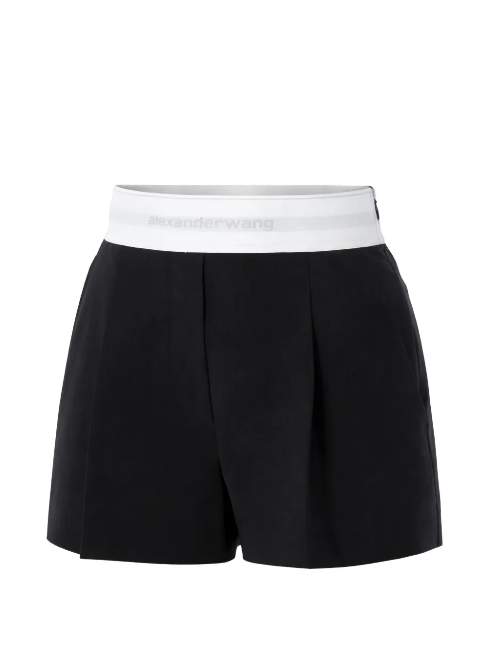 Alexander Wang Waistband-tailored Shorts In Black