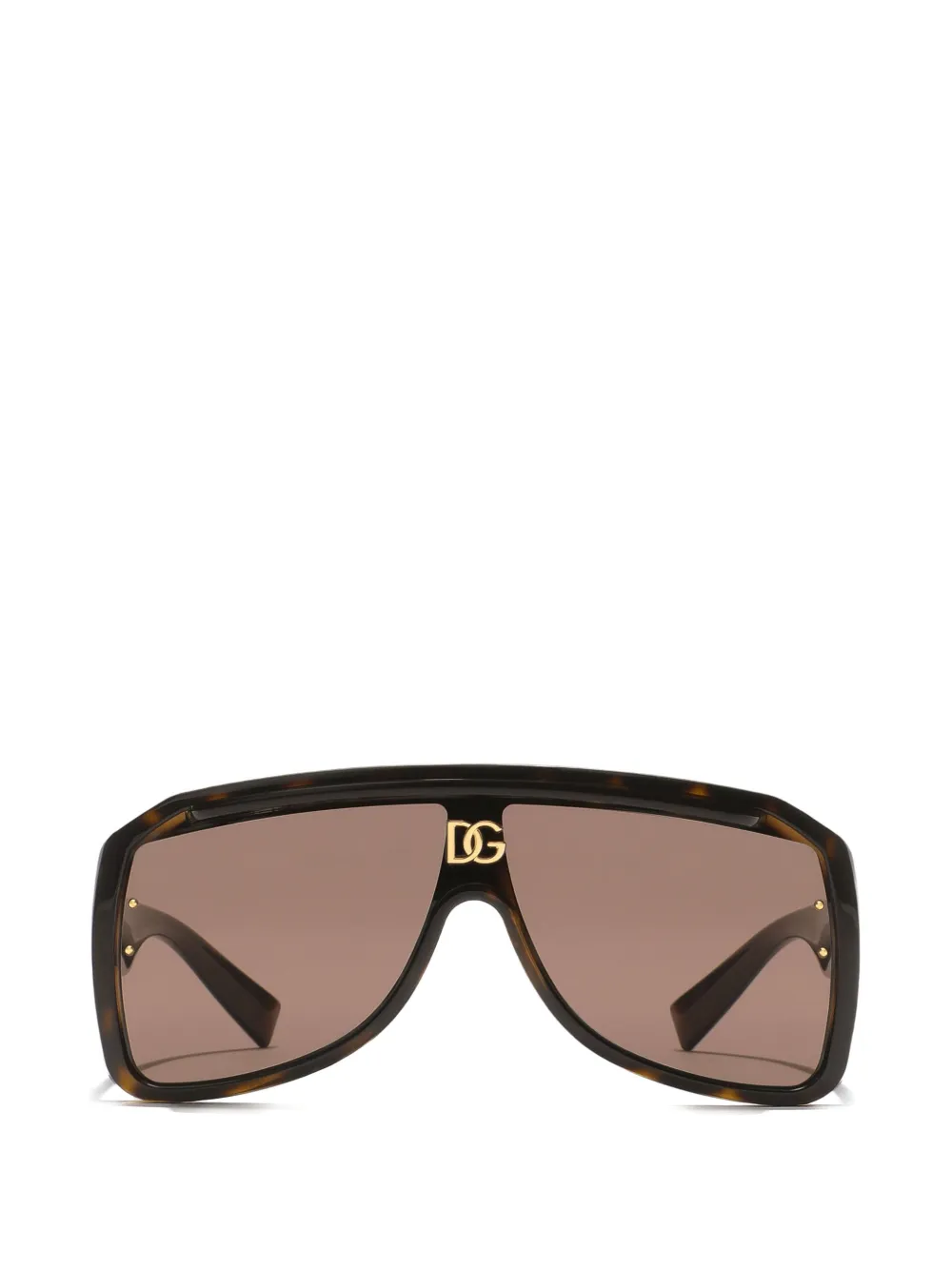 Dolce & Gabbana Eyewear DC crossed sunglasses - Marrone