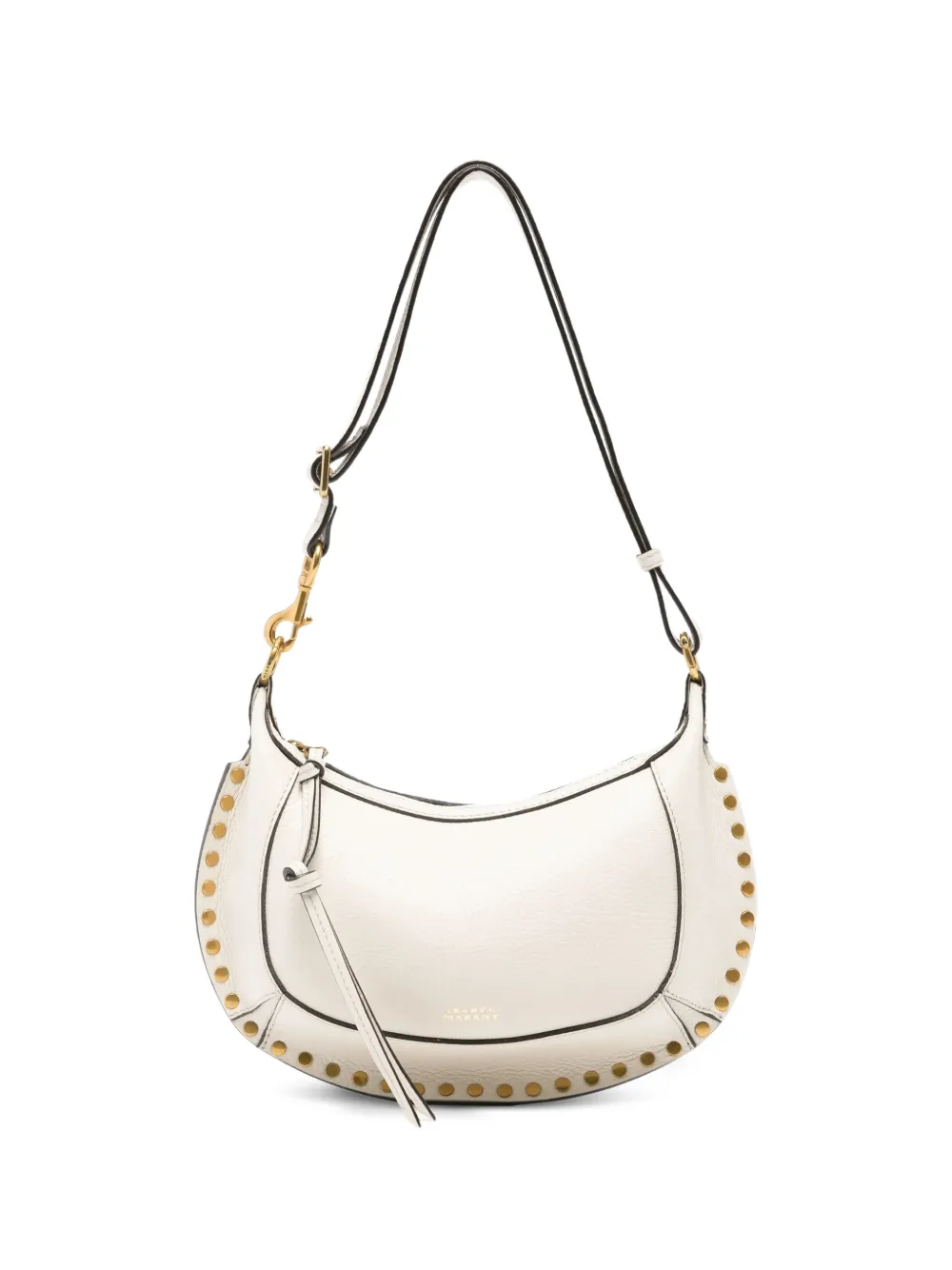 ISABEL MARANT Oskan Moon studded leather shoulder bag - Nude