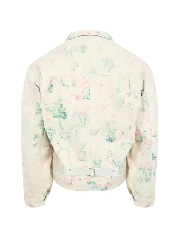 い*わ様 美品　JUNYA WATANABE MAN PINK ジャケット Junya Watanabe MAN floral-print Embroidered Jacket | Neutrals