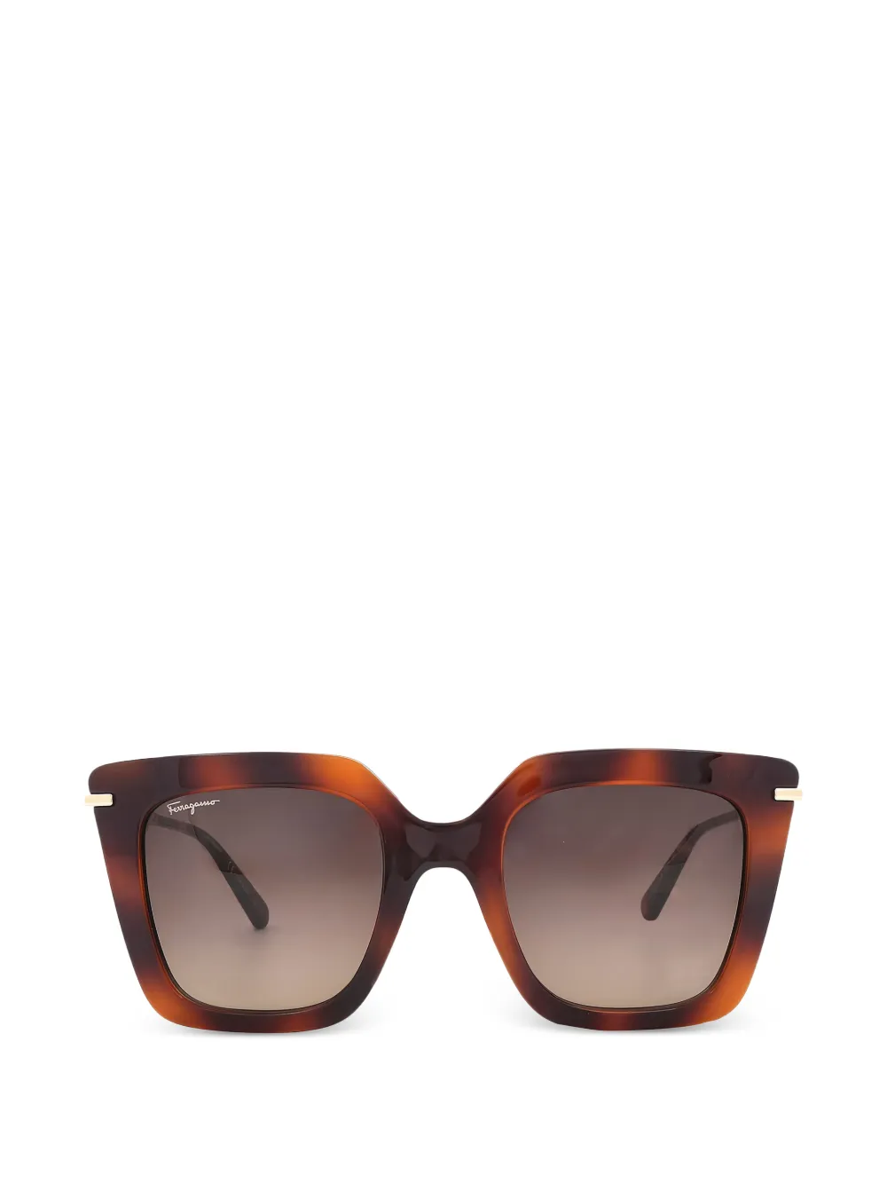 Ferragamo square-frame sunglasses - Marrone