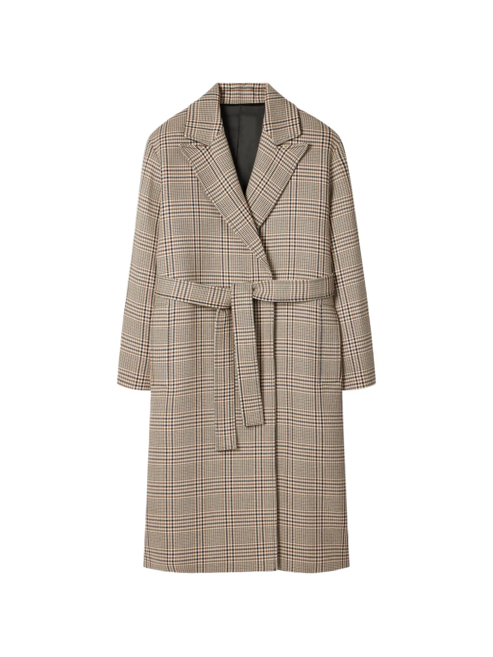 Paul Smith Jas met geruite ceintuur Beige