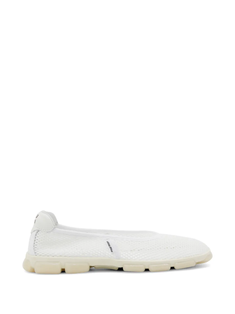 Miu Miu mesh ballet flats - Bianco