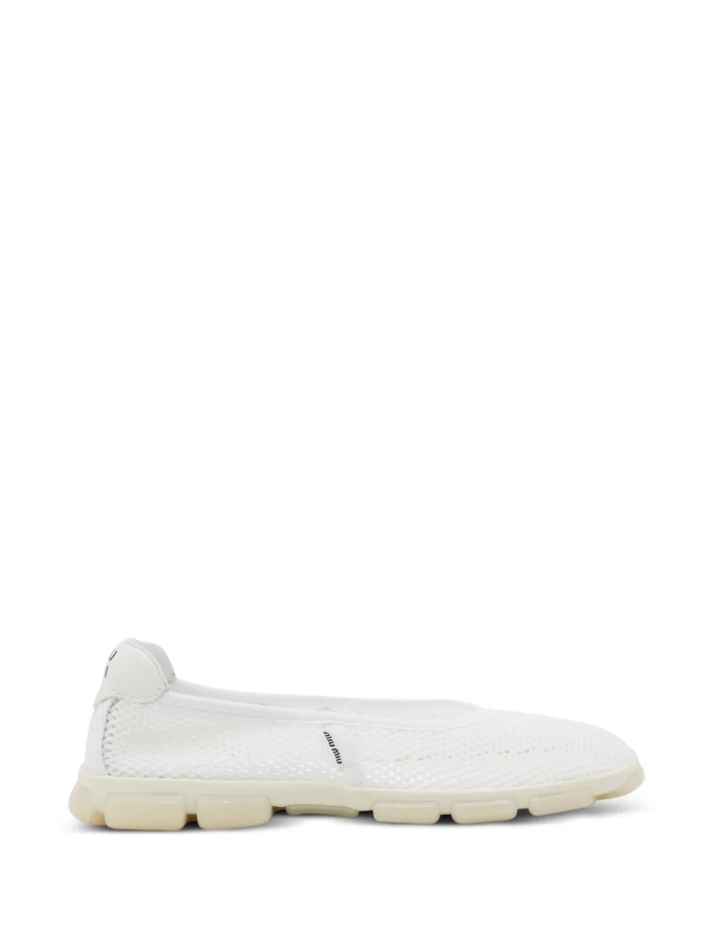 Miu Miu mesh ballet flats - Bianco