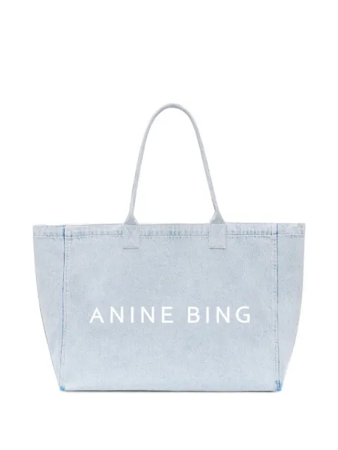 ANINE BING logo cotton tote bag