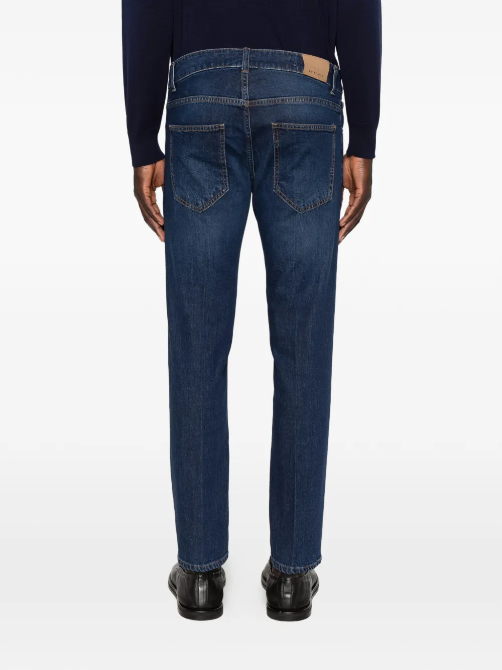 Entre Amis Straight jeans met vervaagd effect Blauw