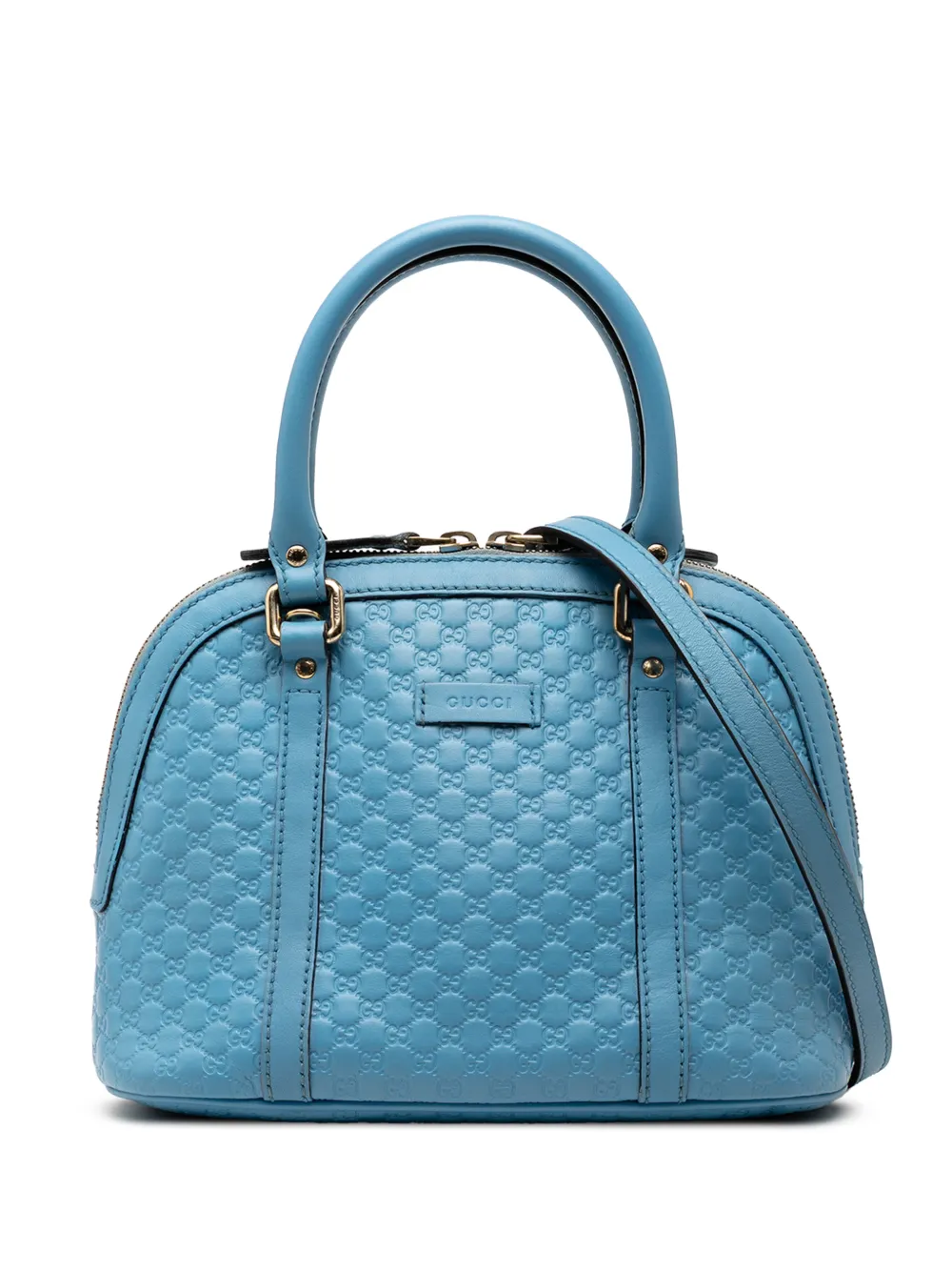 Gucci Pre-Owned 2016-2025 Mini Microguccissima Dome satchel - Blu