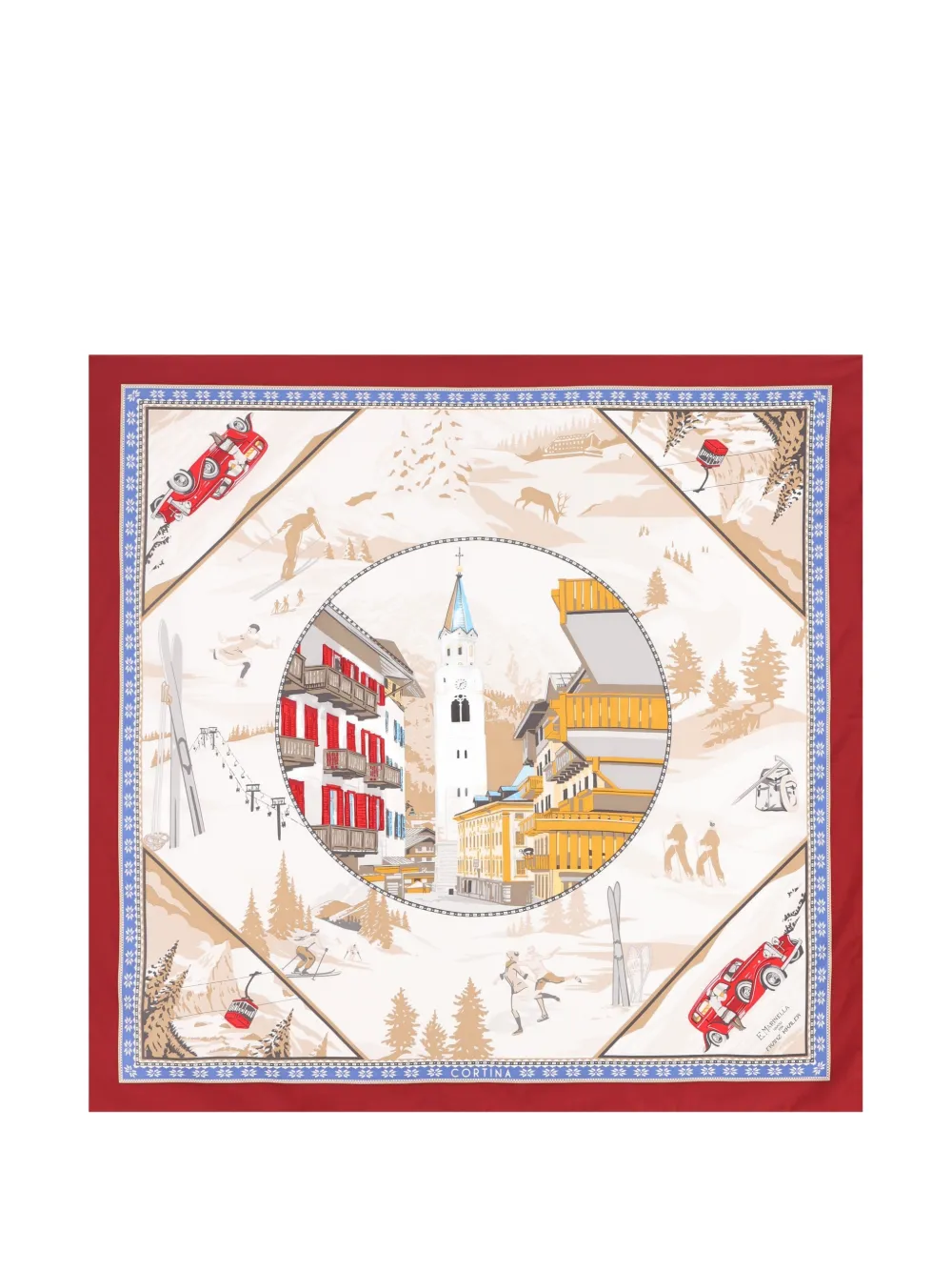 Marinella printed scarf - Toni neutri