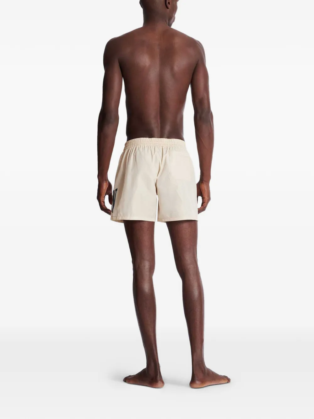 Balmain Zwembroek met logoprint Beige