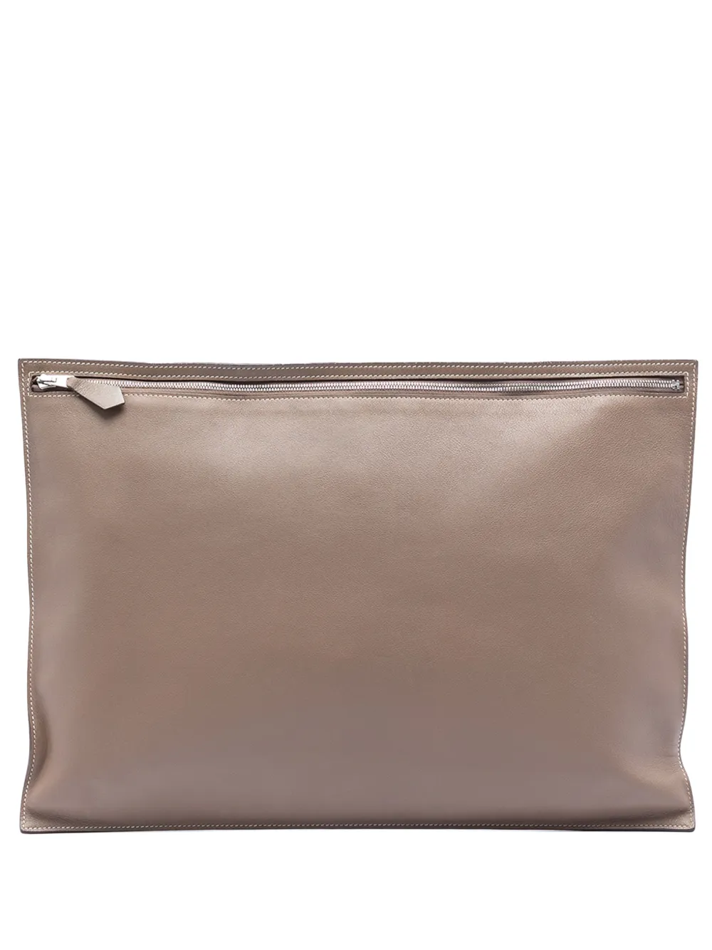 Hermès Pre-Owned 2008 Swift Flat Zip clutch bag - Braun