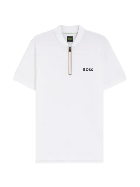 BOSS playera tipo polo con perforaciones y cierre cuarto