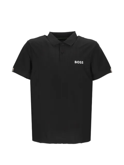 BOSS logo-print polo shirt