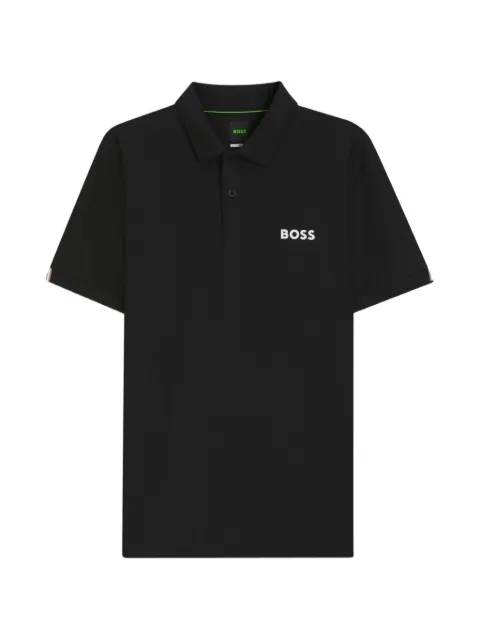 BOSS playera tipo polo con logo estampado