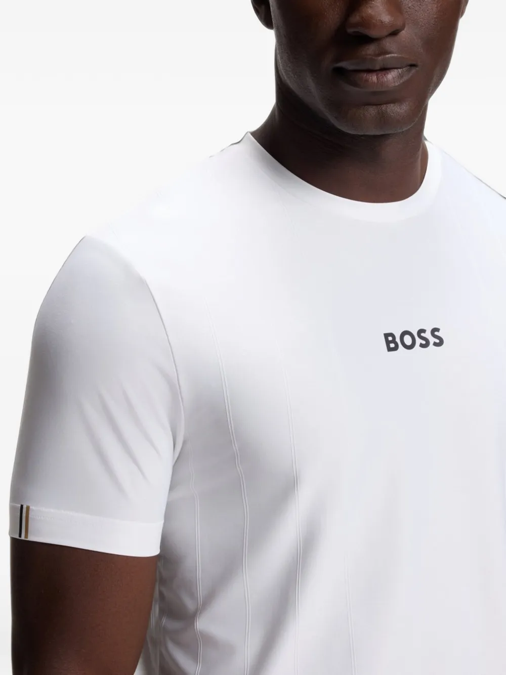 BOSS T-shirt met logoprint Wit