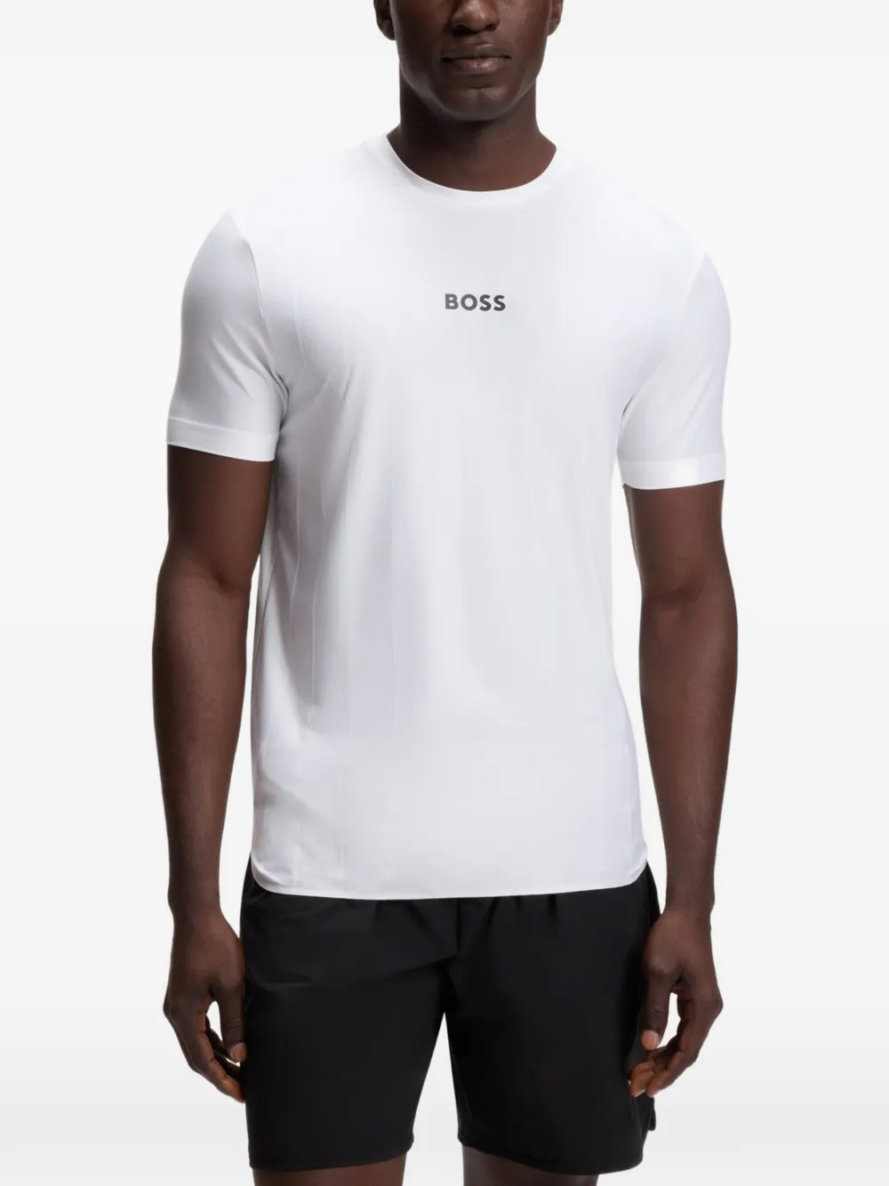 BOSS T-shirt met logoprint Wit