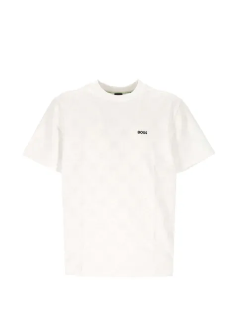 BOSS tennis-ball jacquard T-shirt