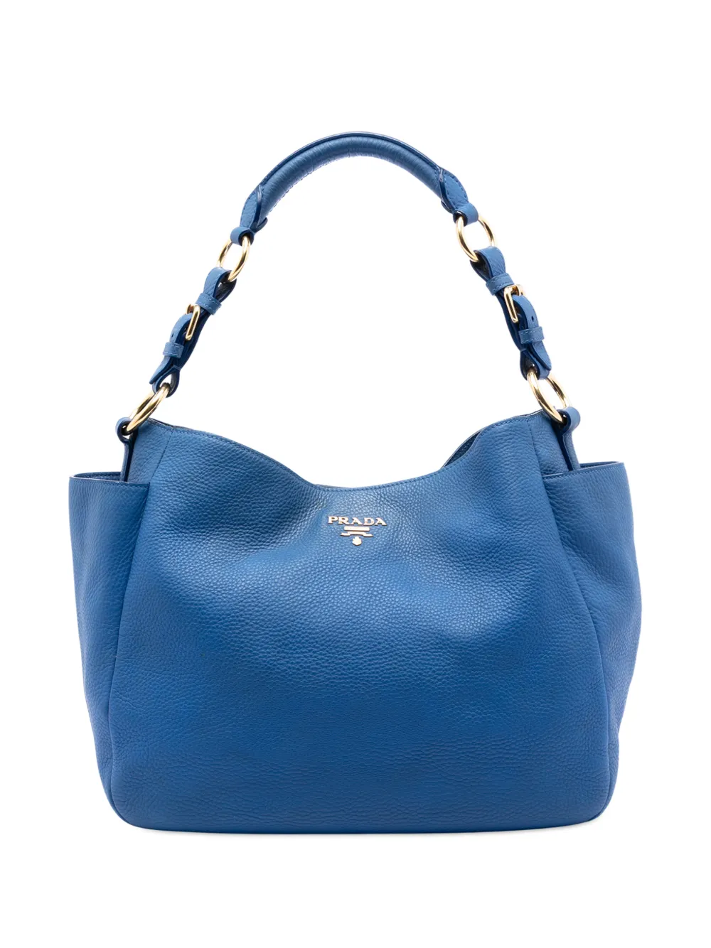 Prada Pre-Owned 2010-2026 Vitello Daino Side Pocket shoulder bag - Blu