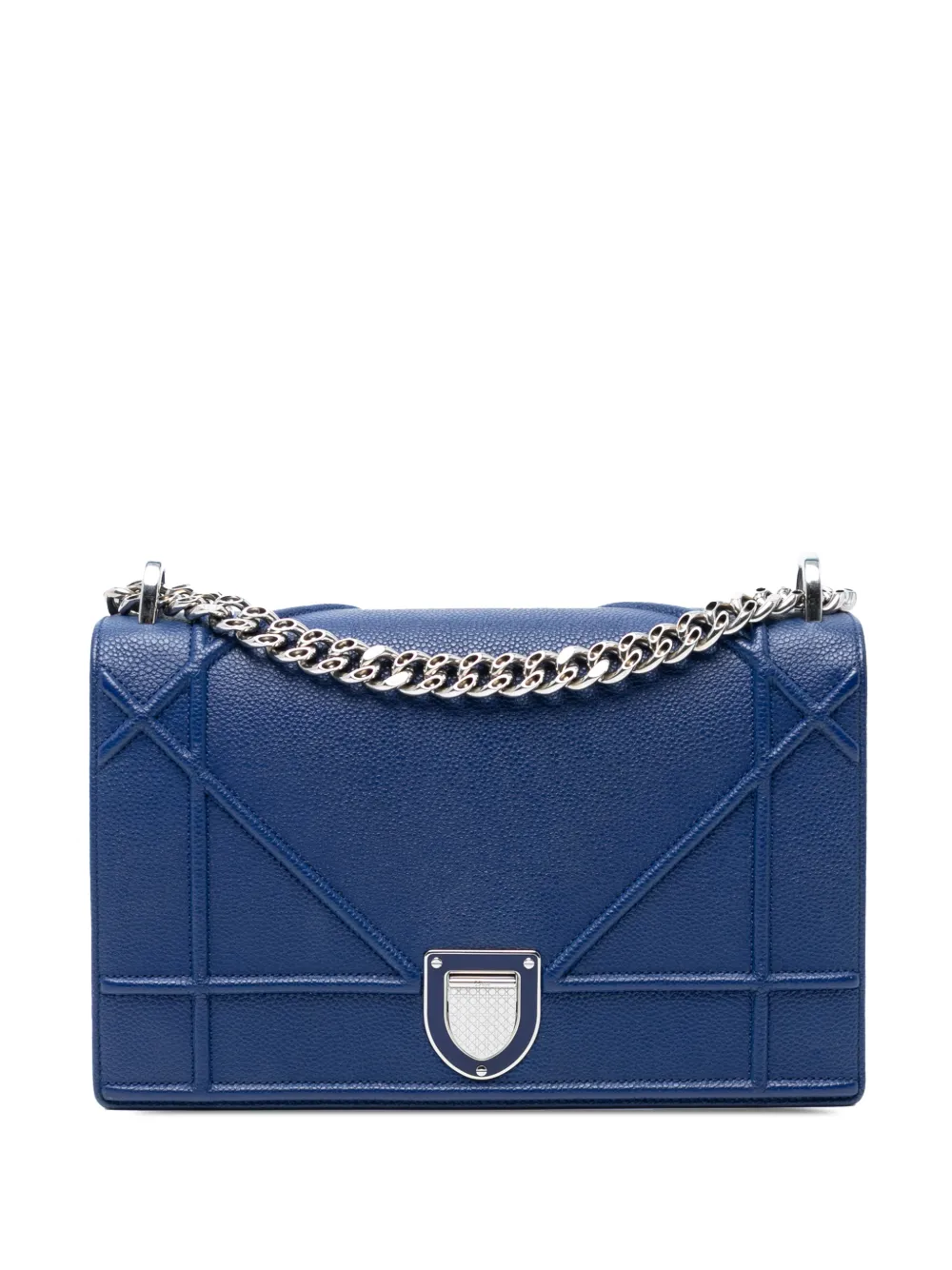 Christian Dior Pre-Owned 2015 Medium Grained Calfskin Diorama Flap crossbody bag - Blu