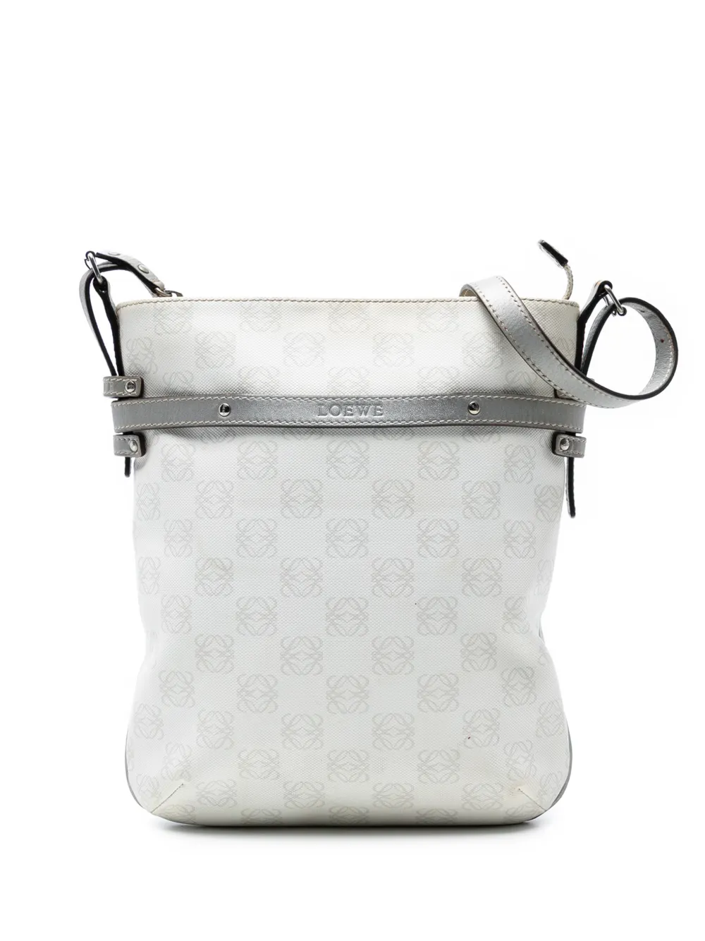 Loewe Pre-Owned 2007 Anagram Coated Canvas crossbody bag - Bianco