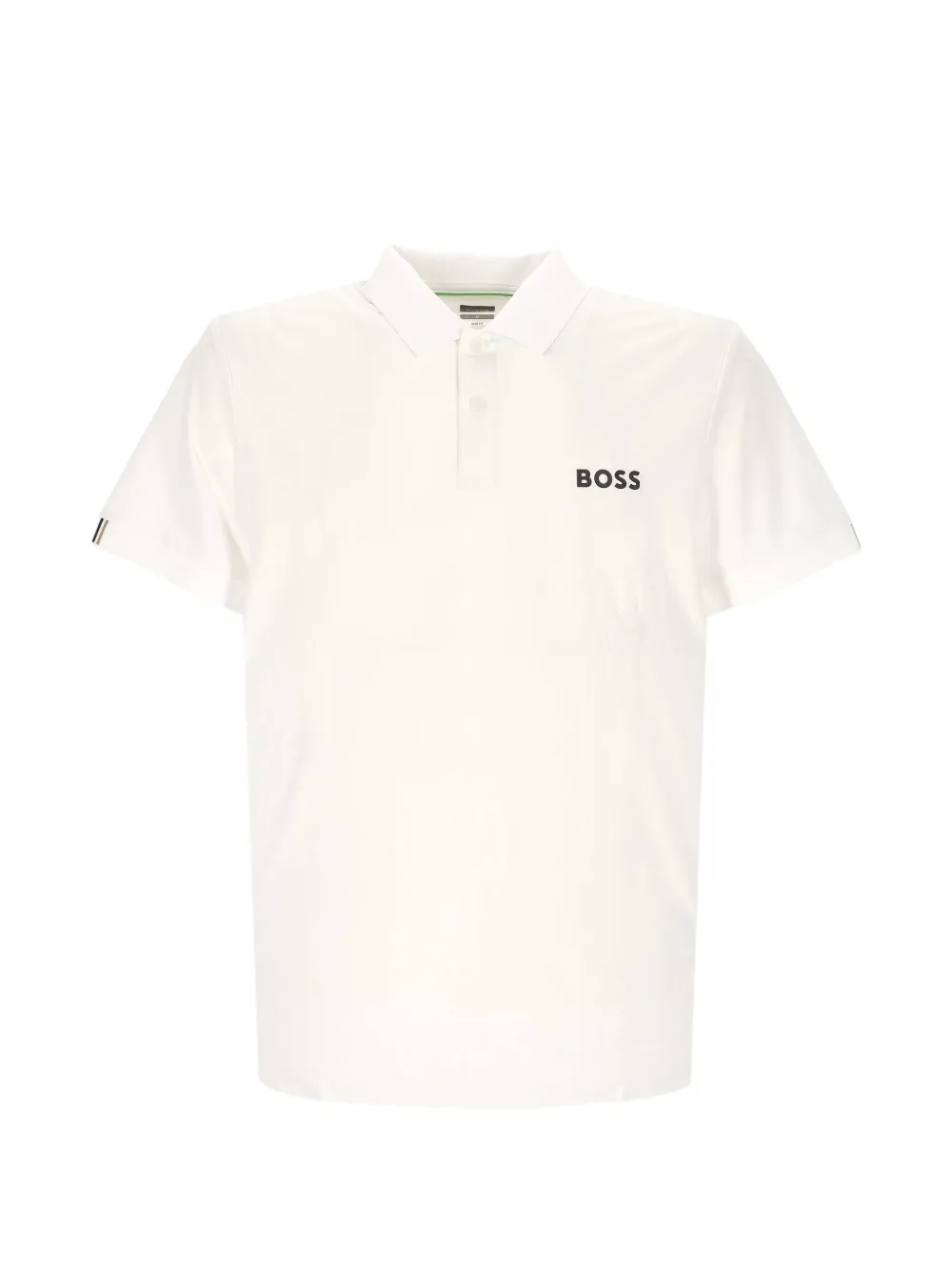 BOSS logo-print polo shirt - Weiß